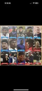 Dave & Busters NFL Red Zone Rush FULL SET of 15 Cards