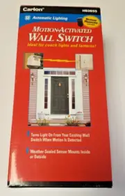 Carlon Motion-Activated Wall Light Switch HS3655 Indoor Sensor Auto On/Off NIB