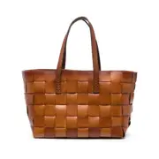 [Dragon Diffusion] Dragon Diffusion Woven Leather Tote Bag ONE SIZE BROWN
