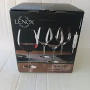 Lenox European Wine Glasses Goblets Stemware Bordeaux 24oz Set Of 4 Large NEW
