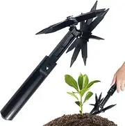 Hand Tiller,Lawn Tiller for Grass | Portable Soil Cultivator, Multipurpose Gardening Tool for Yard Farming Vegetable Landscaping
