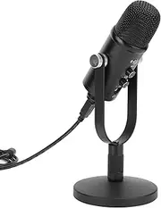 XUMIUZIY Professional Studio Broadcasting Recording Microphone, Condenser Microphone KTV Studio Recording Mic Clear Hi‑Fi Sound for Computer