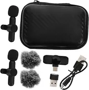 ERINGOGO Cordless Interview Lapel Mic Mini Clip-on Microphone Portable Compact Noise Cancellation for Vlogging Presentations