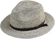 [AOBRICON] Straw Hat Large Head Men and Women Summer Sunscreen Seaside Sun Hat Fedora Hat