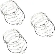 [SHERCHPRY] 10 Pcs Diamond Bracelets Charm Bracelet Set Star Charm Bracelet Ladies' Bracelet Set Moon Layered