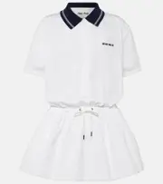 [Miu Miu] Miu Miu Logo cotton polo dress AU 12 white