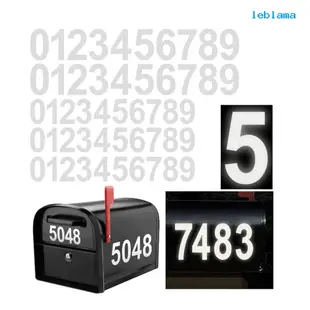 [LBA] 熒光反光0-9數字貼防水防晒信箱信箱門牌貼紙號碼不乾膠標籤