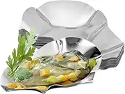 Stainless Steel Oyster Plate, Crustacean Grill Pan, Stackable Serving Plate, Set of 12, Multifunction, Heat Resistant and Safe, Versatile Use for Oysters, Mussels, Scallops and