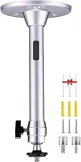 2-Be-Best Universal Ceiling Projector Mount,Mini Projector Hanger 360° Rotatable Head with Length 7 inch /180 mm Projectors Bracket for CCTV DVR Camera (Silver)