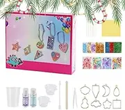 Epoxy Resin Pendant Making Kit - Resin Toy, Children's Moulding | Crystal Epoxy DIY Juwely Kit, Pendant Keychain Set for Children Arts and Crafts Gift for Girls Backpack Decorations