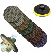 3/4" granite marble Half Bullnose Router Bit 5" DRY polishing pad 18+1 Grinder