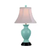 Cute Green Porcelain Vase Table Lamp 15.5"