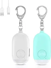 ORIA 2Pcs Personal Alarm, USB Rechargeable Personal Alarm Keychain, 130Db Person