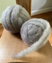 Shetland wool roving, natural fawn, 4oz.