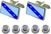 [Select Gifts] Shirt Dress Studs Kursk City Russia Flag Cufflinks