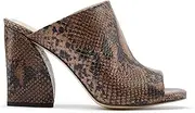 [TORI SOLEA] JIN JIN Luxury Designer Pumps with Insole Cushion Pad Massage Technology [New 2024], Comfortable Womens Court Shoes, Taupe Snake, 6 US