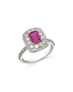 Bloomingdale's Fine Collection Ruby & Diamond Ring in 14K White Gold