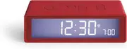 Lexon Flip+ Radio-Controlled Reversible LCD Alarm Clock, Red