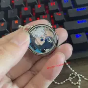 Anime Jujutsu Kaisen Satoru Gojo Metal Pocket Watch Figure Decor Collection Gift