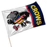 Adelaide Crows AFL Retro Mascot Design GAME DAY Pole Flag Banner