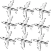 FUNNETOYU 12Pcs Decorative Metal Airplane Push Pins Thumb Tacks for Cork Board Home Office School Creative Pushpins for Photos Notes Lightweight Convenient