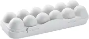 Joyeee Egg Holder With Lid - Snap-on Carton, Storage Container, Dispenser - Shockproof, Shatterproof, Portable - 12-Grid Organizer for Refrigerator, Outdoor Camping, Picnic, Hiking