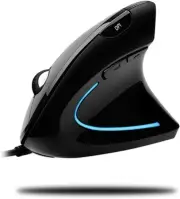 Vertical Ergo Mouse Glossy USB 1600 dpi 6 Button For Right Hand