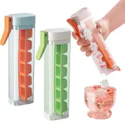 One-handed ice cube mold, 2024 new [upgraded version] one-handed press ice cube tray, easy release reusable ice cube tray and mold