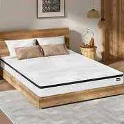 [ALFORDSON] Double Size Mattress with Euro Top, 17cm Thick, Memory Foam and Bonnell Spring System for Bed Frame Bed Base, Medium Firm, Natalie Series