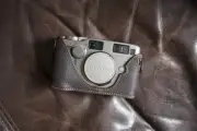 Handmade Genuine Real Leather Half Camera Case Bag Cover for Contax G2