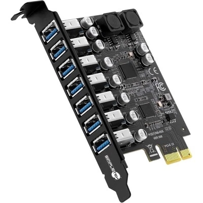 Card of Expansion Da Pcie X1 A 7 Porte X USB 3.0 Hub Tower ATX Bracket Long