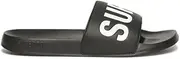 [SUPERDRY] Mens Core Pool Slides, Black Optic White, 8/9 UK