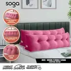 SOGA 2X 180cm Pink Triangular Wedge Bed Pillow Headboard Bedside Tatami Cushion