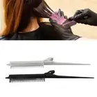 2pcs Highlight Clip Comb Multipurpose Hair Dyeing Section Rat Tail Comb Brus EOM