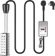 2500W Immersion Water Heater, Immersion Pool Heater, Pool Electric Heater with Timer and Digital LCD Thermometer, Pool Heater for Mini Inflatable Pool Bathtub Bucket, Heat 5 Gallons of Water in Fast