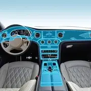Car Interior Film Dashboard Piano Board Shift Center Console Anti-Scratch Transparent TPU Protection Film Accessories，for Bentley Mulsanne 24-2025 (Style for LHD)