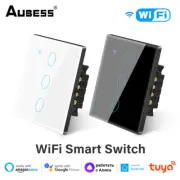 AUBESS WIFI 1/2/3/4 Gang Tuya EU Standard Smart Touch Switch Smart Home Wall But