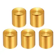 5pcs Potentiometer Knob Knurled Shaft Golden 10mmx10mm Volume Control Knob