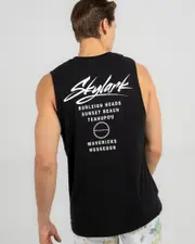 [Skylark] Skylark Men's Journey Muscle Tank Top in Black Size Small S Black