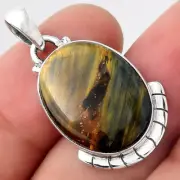 Natural Pietersite - Namibia 925 Sterling Silver Pendant Jewelry P-1415