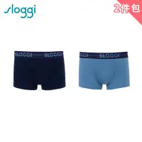 在飛比找momo購物網優惠-【sloggi Men】GO系列彈性貼身平口褲2件包(藍寶石