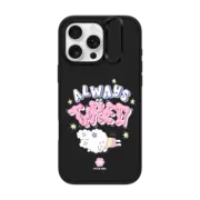 iPhone 16 Pro Max Impact Ring Stand Case MagSafe Compatible Always Tired Bunny