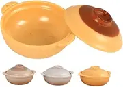 KOMBIUDA 4pcs Mini Casseroles Model Realistic Kitchen Scene Prop for Doll House Decor Safe Material Fun Hands Ability Development for Miniature Food Decoration