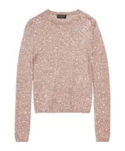 Balenciaga Sequin Sparkle Knit Top XS Light brown and silver