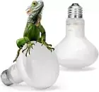 2-Pack 100W Reptile Heat Lamp 100W Amphibians Basking Light Bulb UVA Heat Lamp