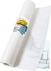 White Tracing Paper Roll 16 inch x 164 feet - 50 g/m² Sewing Pattern Paper fo...