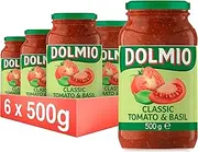 Dolmio Classic Tomato Pasta Sauce with Basil, 6 x 500g