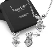 Boxed Treasure Bling White Gold Set Embellished with SWAROVSKI® Crystals
