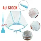 Hair Frosting Tint Cap Bleach Streaking Lightening Tips Foiling Hat & Hook Set