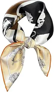 [HAMKVBPR] Neck Scarfs for Women Thin Section Stitching Color Matching Silk 70cm Square Scarf Twill Silk Scarf Ladies Neckerchiefs